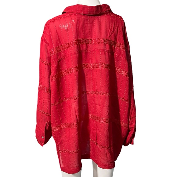 Blair NWOT's - Womens Embroidered Button Up Top Sz. 3XL - Picture 4 of 6